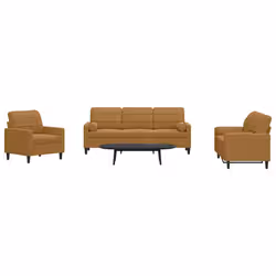 VidaXL 3278378 set di mobili per soggiorno Marrone Metallo, Legno compensato - Vista aggiuntiva 3