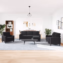 VidaXL 3278386 set di mobili per soggiorno Nero