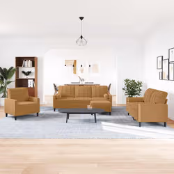 VidaXL 3278388 set di mobili per soggiorno Marrone Metallo, Legno compensato - Vista aggiuntiva 2