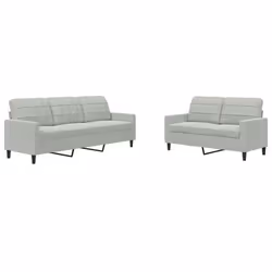 VidaXL 3278391, Grigio, Schiuma, Metallo, Poliestere, Polywood, Tessile, 197 cm, 77 cm, 80 cm