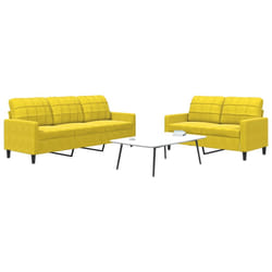 vidaXL Set di Divani 2 pz con Cuscini giallo in Velluto
