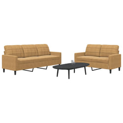vidaXL Set di Divani 2 pz con Cuscini Marrone in Velluto