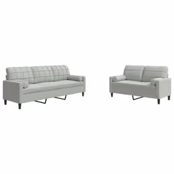 VidaXL 3278411, Grigio, Schiuma, Metallo, Poliestere, Polywood, Tessile, 197 cm, 77 cm, 80 cm