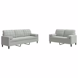 VidaXL 3278421, Grigio, Schiuma, Metallo, Poliestere, Polywood, Tessile, 197 cm, 77 cm, 80 cm