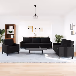 VidaXL 3278436 set di mobili per soggiorno Nero