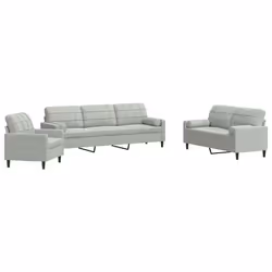 VidaXL 3278441, Grigio, Schiuma, Metallo, Poliestere, Polywood, Tessile, 2,26 m, 77 cm, 80 cm