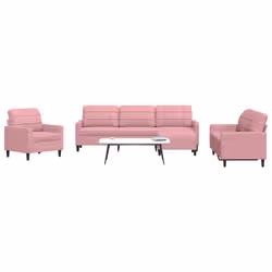VidaXL 3278444 set di mobili per soggiorno Rosa Metallo, Legno compensato - Vista aggiuntiva 2