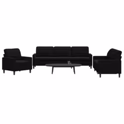 VidaXL 3278456 set di mobili per soggiorno Nero