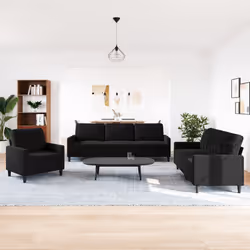 VidaXL 3278456 set di mobili per soggiorno Nero