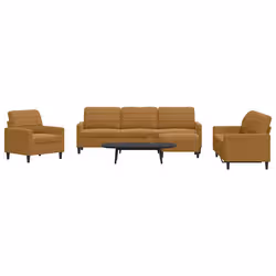 VidaXL 3278458 set di mobili per soggiorno Marrone Metallo, Legno compensato - Vista aggiuntiva 3