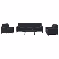 VidaXL 3278466 set di mobili per soggiorno Nero Metallo, Legno compensato - Vista aggiuntiva 2