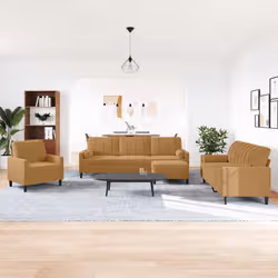 VidaXL 3278468 set di mobili per soggiorno Marrone Metallo, Legno compensato - Vista aggiuntiva 2