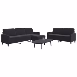 VidaXL 3278486 set di mobili per soggiorno Nero Metallo, Legno compensato - Vista aggiuntiva 2