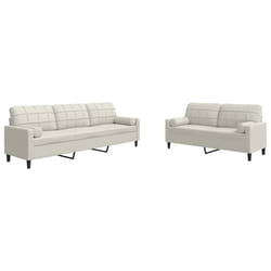 VidaXL 3278489 set di mobili per soggiorno Crema Metallo, Legno compensato