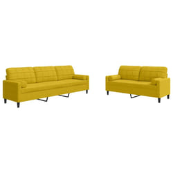 VidaXL 3278497 set di mobili per soggiorno Giallo Metallo, Legno compensato