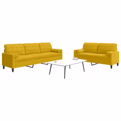 VidaXL 3278497 set di mobili per soggiorno Giallo Metallo, Legno compensato - Vista aggiuntiva 2