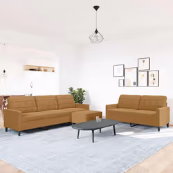 VidaXL 3278498 set di mobili per soggiorno Marrone Metallo, Legno compensato - Vista aggiuntiva 2