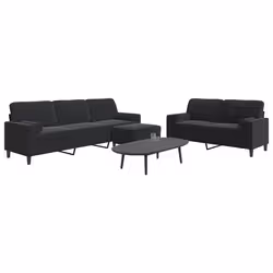 VidaXL 3278506 set di mobili per soggiorno Nero Metallo, Legno compensato - Vista aggiuntiva 2