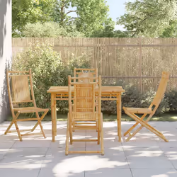 VidaXL 3278512 sedia da esterno Terrazzo Seduta imbottita Bamboo