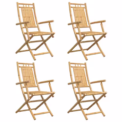 VidaXL 3278515 sedia da esterno Terrazzo Seduta imbottita Bamboo - Vista aggiuntiva 4