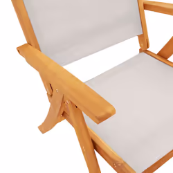 VidaXL 3279240 sedia da esterno Terrazzo Seduta imbottita Legno di acacia, Tessuto Grigio - Vista aggiuntiva 6