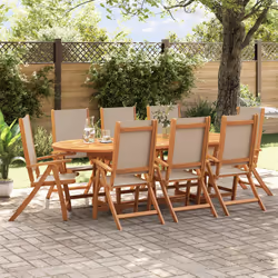 VidaXL 3279246 sedia da esterno Terrazzo Seduta imbottita Legno di acacia, Tessuto Grigio talpa