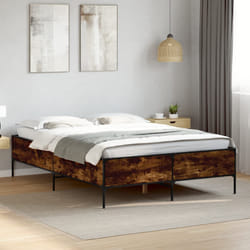 vidaXL Giroletto Rovere Fumo 140x190 cm in Legno Multistrato Metallo