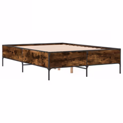 vidaXL Giroletto Rovere Fumo 140x190 cm in Legno Multistrato Metallo - Vista aggiuntiva 3