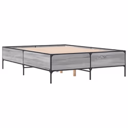 vidaXL Giroletto Grigio Sonoma 135x190 cm in Legno Multistrato Metallo - Vista aggiuntiva 3