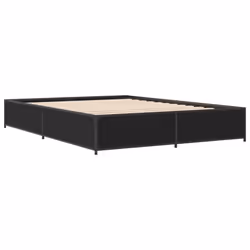 vidaXL Giroletto Nero 135x190 cm in Legno Multistrato e Metallo - Vista aggiuntiva 3