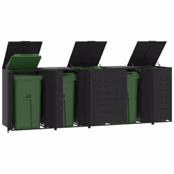VidaXL 3279980 accessorio per contenitori di rifiuti Nero - Vista aggiuntiva 2