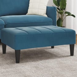 vidaXL Poggiapiedi Blu 77x55x31 cm in Velluto