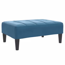 vidaXL Poggiapiedi Blu 77x55x31 cm in Velluto - Vista aggiuntiva 2
