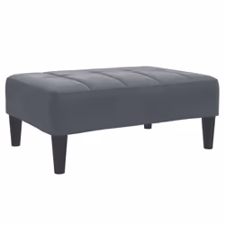 vidaXL Poggiapiedi Grigio Scuro 77x55x31 cm in Velluto - Vista aggiuntiva 2
