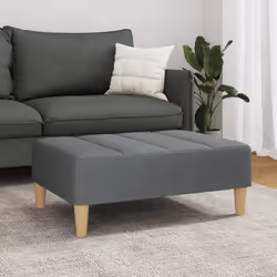 vidaXL Poggiapiedi Grigio Scuro 77x55x31 cm in Tessuto - Vista aggiuntiva 3