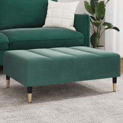 Vidaxl - Poggiapiedi Verde Scuro 77x55x31 cm in Velluto 964442