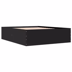 vidaXL Giroletto Nero 160x200 cm in Legno Multistrato - Vista aggiuntiva 3