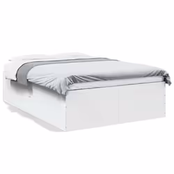 vidaXL Giroletto Bianco 135x190 cm in Legno Multistrato - Vista aggiuntiva 2