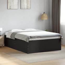 vidaXL Giroletto Nero 135x190 cm in Legno Multistrato