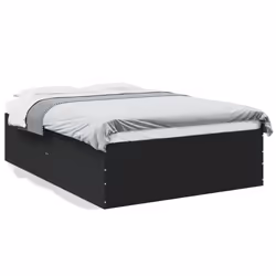 vidaXL Giroletto Nero 135x190 cm in Legno Multistrato - Vista aggiuntiva 2