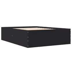 vidaXL Giroletto Nero 135x190 cm in Legno Multistrato - Vista aggiuntiva 3
