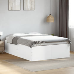 vidaXL Giroletto Bianco 120x190 cm in Legno Multistrato