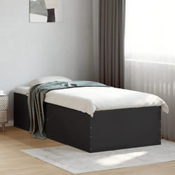vidaXL Giroletto Nero 75x190 cm in Legno Multistrato