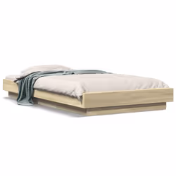 vidaXL Giroletto Luci LED Rovere Sonoma 75x190 cm in Legno Multistrato - Vista aggiuntiva 2