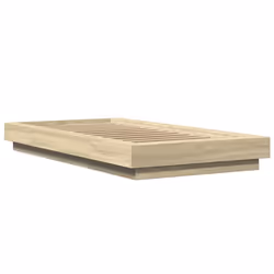 vidaXL Giroletto Luci LED Rovere Sonoma 75x190 cm in Legno Multistrato - Vista aggiuntiva 3
