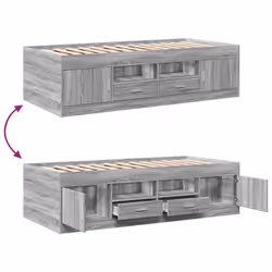 VidaXL 3280249 divano Divano letto Grigio, Quercia - Vista aggiuntiva 6