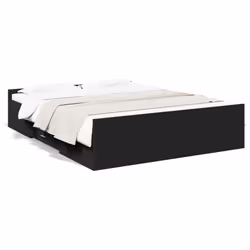 Giroletto con Cassetti Nero 160x200 cm in Legno Multistratocod mxl 91771 - Vista aggiuntiva 2