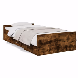 Giroletto con Cassetti Rovere Fumo 90x200 cm Legno Multistratocod mxl 91764 - Vista aggiuntiva 2