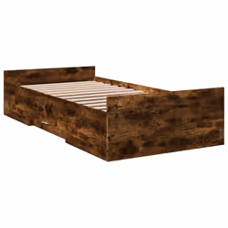 Giroletto con Cassetti Rovere Fumo 90x200 cm Legno Multistratocod mxl 91764 - Vista aggiuntiva 3