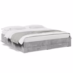 Giroletto Cassetti Grigio Cemento 200x200 cm Legno Multistratocod mxl 115932 - Vista aggiuntiva 2